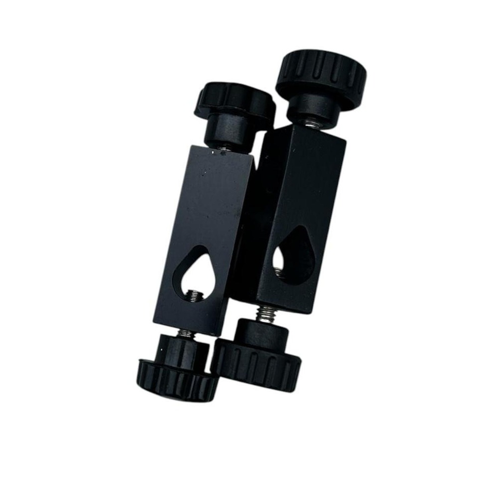 Pair Lab Boss Head Clamp Holders Black Dual Knob Retort Stand Connectors